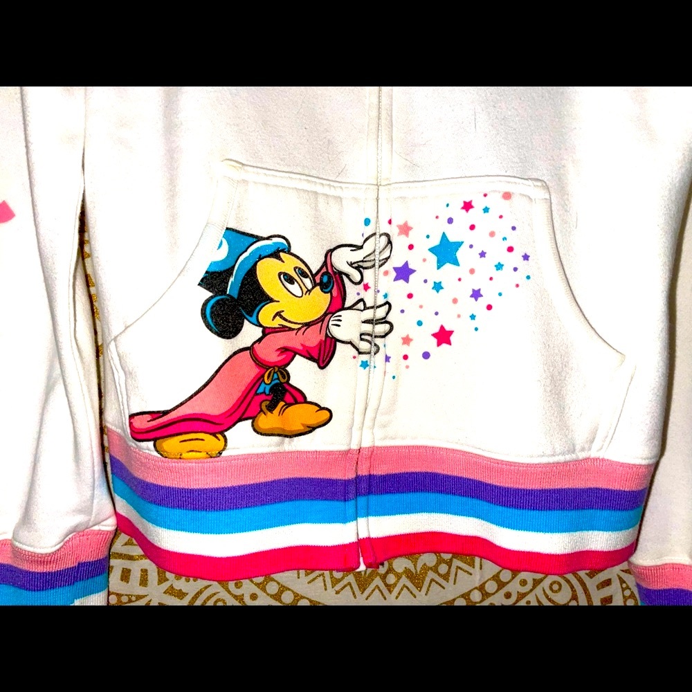 ✨HOST PICK✨ DISNEYLAND PARKS “2013” ZIP-UP JACKET WITH CHARACTERS, KIDS SIZE MED - Picture 6 of 10